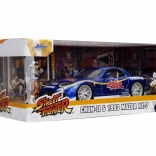 modello auto Mazda RX-7 1993 1:24 con figurina Street Fighter Chun-Li