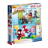 Puzzle 2x20 pezzi MARVEL Spidey e i suoi fantastici amici