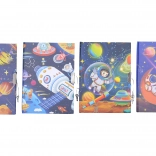 Diario con motivo Spazio con chiusura 13x18 cm