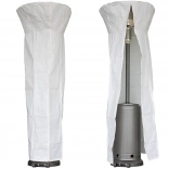 Copertura protettiva in PE per stufe da esterno con tetto rotondo, bianca