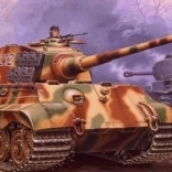 Modello in plastica del carro armato Tiger II Ausf. B