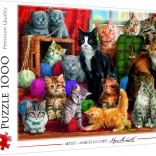 Puzzle 1000 pezzi "Incontro di Gatti" Trefl