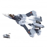 Sluban Model Bricks aereo da combattimento a reazione SU-57 2 in 1 set di costruzione
