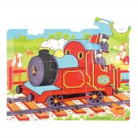 Puzzle in legno Treno, 9 pezzi – BIGJIGS TOYS