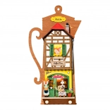 Mini casetta in miniatura da appendere Caffetteria Relax