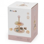 Alzata a piani in legno con pasticcini