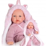 Antonio Juan Petit bambola realistica con suoni e corpo morbido in tessuto 27 cm