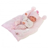 Llorens New Born bambina – bambola realistica neonata 35 cm, corpo interamente in vinile
