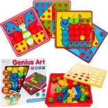 Mosaico con bottoni coccinella