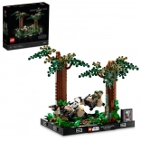 Diorama Lego Star Wars: inseguimento sugli speeder su Endor