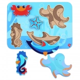 Puzzle ad incastro in legno Sea World – LUCY & LEO, 6 pezzi