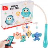 Giostrina con gufetto e animaletti con telecomando