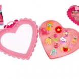 Set di anelli regolabili in plastica - motivi vari