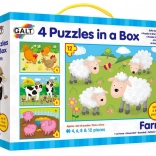 puzzle animali domestici 4 in 1 per bambini 3+