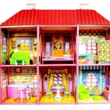 Grande casetta per bambole con mobili – villa creativa