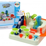 Pista di parcheggio interattiva per bambini con macchinine