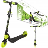 Evo monopattino pieghevole per bambini Light Speed nero-lime con ruote luminose