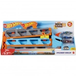 Hot Wheels trasportatore da corsa 2 in 1 con pista da 1,8 m e spazio per 20 macchinine