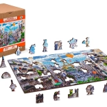 Puzzle in legno Parigi frenetica 2v1, 150 pezzi