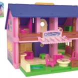 Casetta per bambole in plastica 37 cm play house con accessori