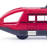 Locomotiva rossa con macchinista a batterie