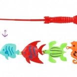 Teddies gioco di pesca per bambini con canna e pesciolini