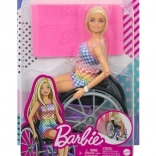 Barbie Fashionistas bambola su sedia a rotelle con abbigliamento a quadri
