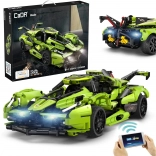 Set di costruzione CaDA auto sportiva RC Blade, verde, 432 pezzi con LED