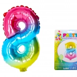 Palloncino gonfiabile arcobaleno numero 8