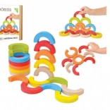 Mosaico di equilibrio in legno archi arcobaleno 24 pezzi