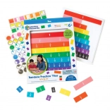 Tessere frazionarie arcobaleno con vassoio Learning Resources