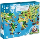JANOD puzzle educativo animali a rischio, 200 pezzi