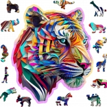 Puzzle in legno tigre colorata 150 pezzi WOODEN CITY