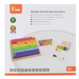 Viga tavola operativa matematica con lettere, numeri e simboli