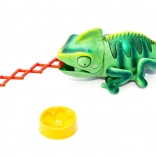 Camaleonte verde interattivo a controllo remoto con luci LED