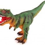 Grande figura dinosauro T‑Rex verde‑arancione con suono 60 cm