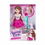 Bambola Sparkle Girlz con due cagnolini 28 cm