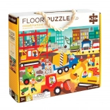 Puzzle da pavimento Cantiere per bambini dai 3 anni in su