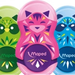MAPED temperamatite con gomma loopy mini cute, mix di colori