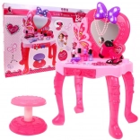 Toeletta rosa per bambini 3+ con phon interattivo, luci e accessori