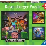 Puzzle Ravensburger Minecraft Biomi 3x49 pezzi
