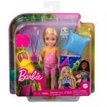 barbie chelsea set da campeggio con sacco a pelo
