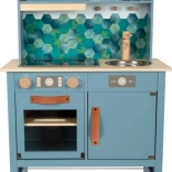 Cucina in legno Tasty nello stile blu fumé