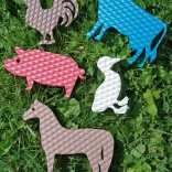 Adesivi da bagno in schiuma – animaletti domestici (mix di colori)