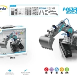 Escavatore idraulico da montare per bambini 8+ a trazione ad acqua, 130 pezzi