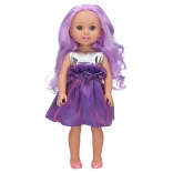 Bambola viola 35 cm con spazzola