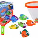 Set di giocattoli da bagno Rete da pesca 6 pezzi Pesce