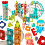 Costruzioni magnetiche con pista a biglie e musica, 118 pezzi