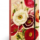 Blocco per appunti Notique Papaveri di Kateřina Winterová, a righe 13 x 21 cm