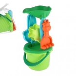 Set di sabbia in plastica con secchiello e mulino per bambini